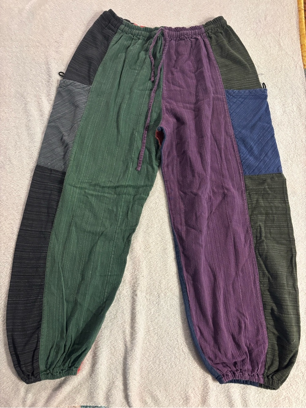 Women’s harem Wide-Leg Patchwork Pants